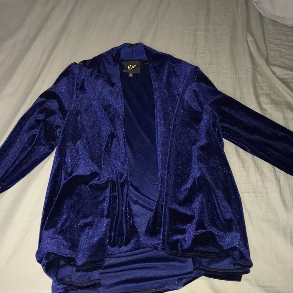 Blue velvet shirt